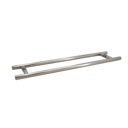 24" x 24" Ladder Towel Bar Back-to-Back for 1/4" To 1/2" Glass - Brushed Nickel