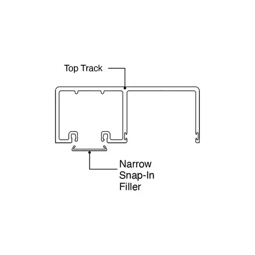 Flat Snap in for Narrow Width Header/Channels 240" Length - Dark Bronze Anodized