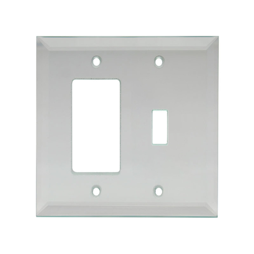 Clear Decorator/Rocker & Toggle Glass Mirror Plate