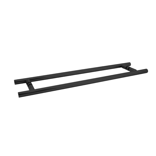 24" x 24" Ladder Towel Bar Back-to-Back for 1/4" to 1/2" Glass - Matte Black