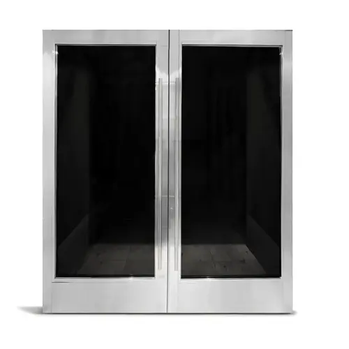 FHC LUX320PSC LUXE 300 Series Custom Pair of Doors - 3-13/16" Stile - Polished Stainless