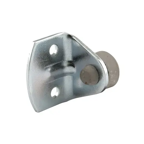 By-Pass Door Bumper - 5/8" Diameter Stop - Steel Bracket - Gray Rubber Bumper (Single Pack)