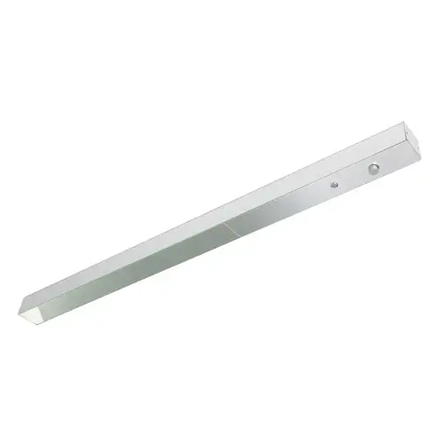 1-7/8" x 1-5/8" x 36" Narrow Width Single Header - 1/2" Glass - Brushed Stainless