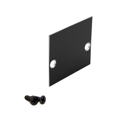 End Cap for 1/2" Narrow Header/U-Channel Matte Black