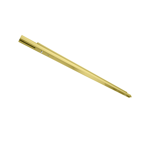 1-7/8" x 1-5/8" x 72" Stock Narrow Width Floating Header 1/2" Glass - Double Door - Polished Brass