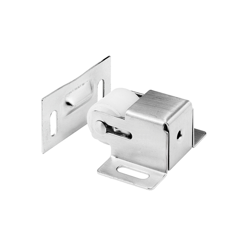 Cabinet Door Roller Catch - Satin Nickel Steel Housing And Strike (Single Pack)