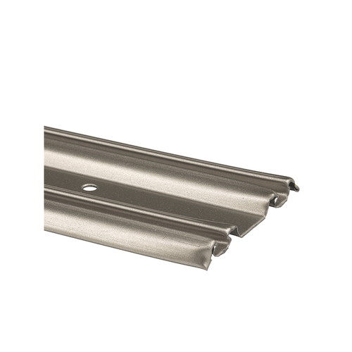 By-Pass Mirror Door Bottom Track - 72 In - Roll-Formed Steel - Satin Nickel