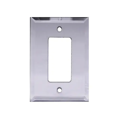 Gray Single Decorator/Rocker Glass Mirror Plate