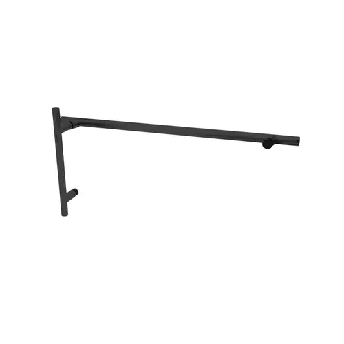 6" x 18" Ladder Pull/Towel Bar Combo for 1/4" to 1/2" Glass - Matte Black