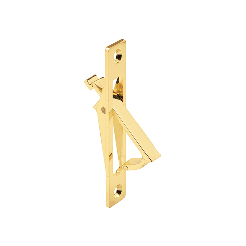 Pocket Door Flush Edge Pull - Polished Brass - Fasteners Included