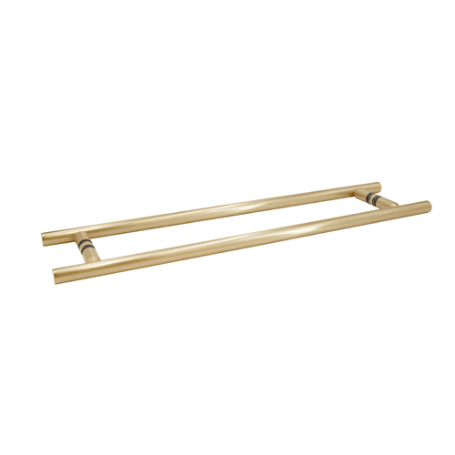 24" x 24" Ladder Towel Bar Back-to-Back for 1/4" to 1/2" Glass - Satin Brass