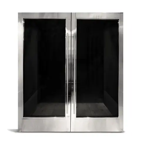FHC LUX220BSC LUXE 200 Series Custom Pair of Doors - 2-3/16" Stile - Brushed Stainless
