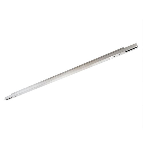 1-7/8" x 1-5/8" x 72" Stock Narrow Width Floating Header 3/4" Glass - Double Door - Brushed Stainless