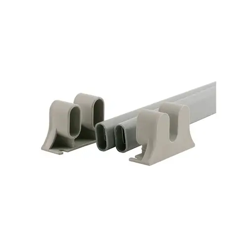 Aluminum Swinging Screen Door Push Bar Gray