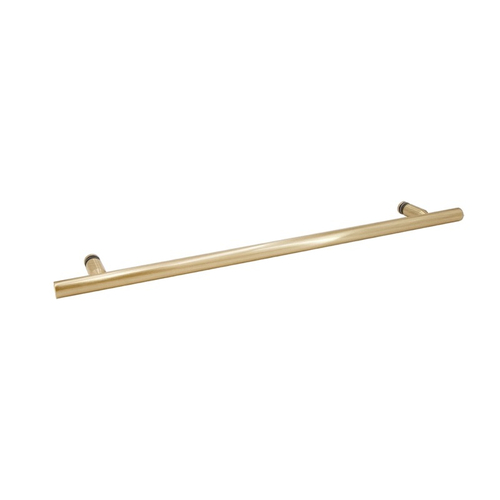 FHC LHTB24SB 24" Ladder Towel Bar Single-Sided for 1/4" to 1/2" Glass - Satin Brass