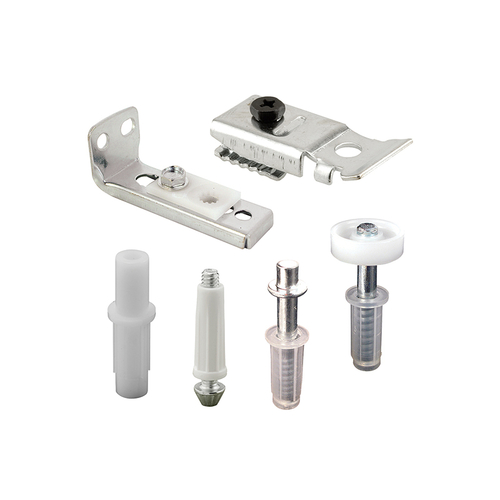 Bi-Fold Door Hardware Repair Kit - Top And Bottom Pivots And Guide Wheel - Door Repair Kit For 1" To 1-3/8" Thick Doors Up To 50 Lbs. (1 Kit)