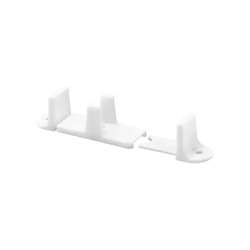 1" White Nylon - Adjustable By-Pass Door Guide - pack of 2