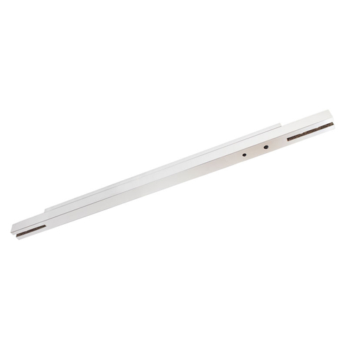 1-7/8" x 1-5/8" x 36" Stock Narrow Width Floating Header Single Door 3/4" Glass - Brushed Stainless