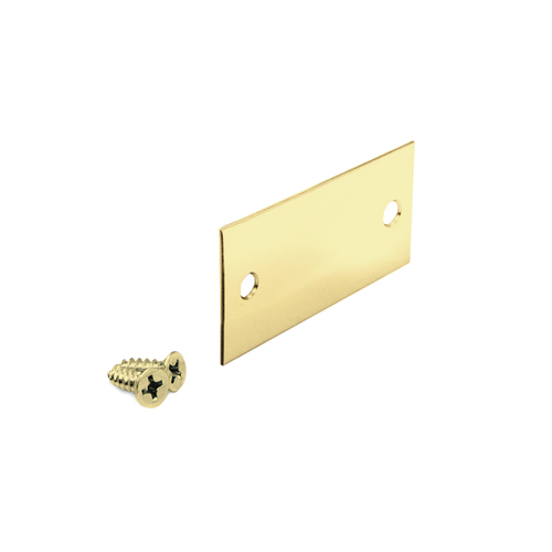 End Cap for 3/4" Glass Narrow Shallow U-Channel - Polished Brass