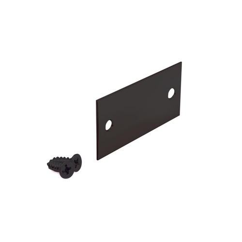 End Cap for 1/2" Wide/Shallow U-Channel Dark Bronze Anodized