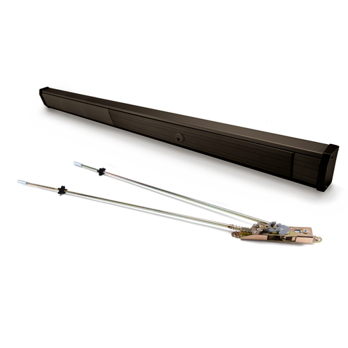 P2 Series 48" Concealed Vertical Rod Panic Device LH/RHR with Cylinder Dogging - Dark Bronze Anodized