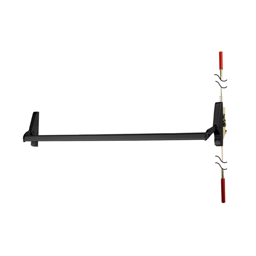 P1 Series 42" Non-Handed Concealed Vertical Rod Panic Device - Dark Bronze Anodized