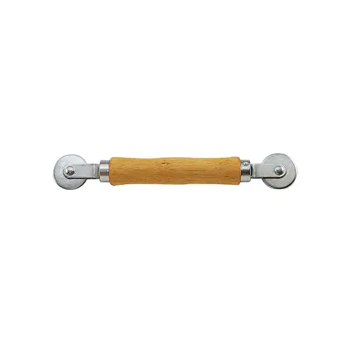 Spline Roller With Wood Handle And Steel Wheels