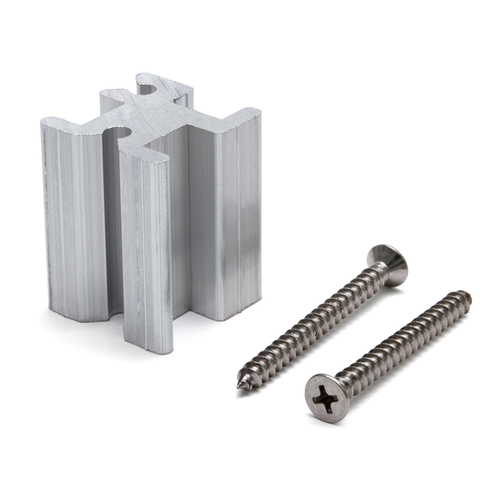 1-5/16" Square Mounting Base Kit for Partition Post - 1.5" Length