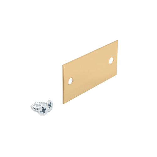 End Cap for 1/2" Wide/Shallow U-Channel Satin Brass