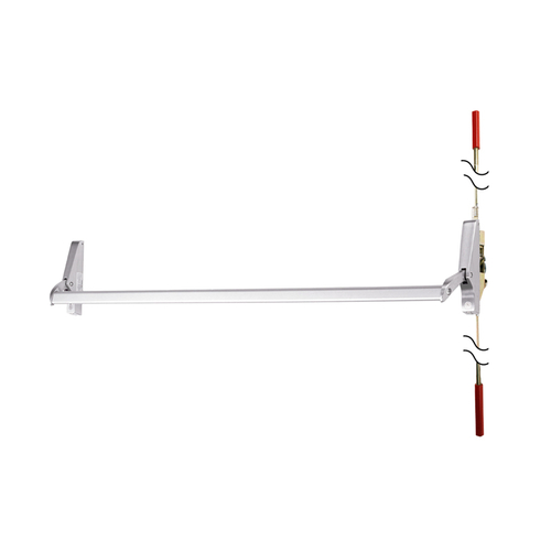 P1 Series 42" Non-Handed Concealed Vertical Rod Panic Device - Satin Anodized