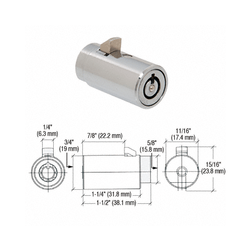 Chrome Finish Vending Lock