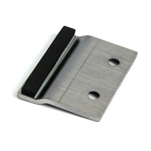 Single Door Stop for Narrow Width Header - Brushed Stainless