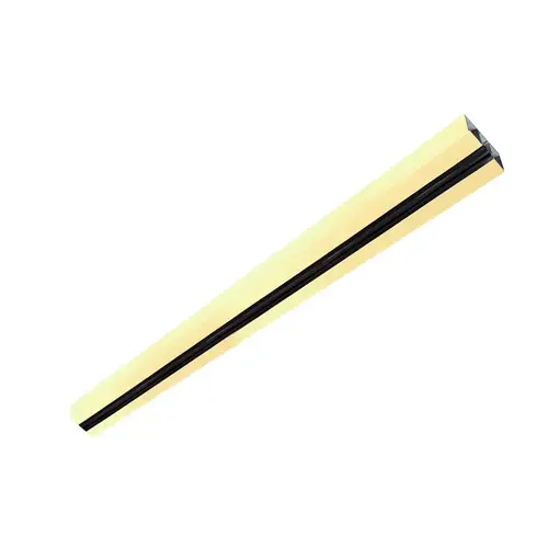 2" x 6" Pocket Header Custom Length - 3/8" Glass - Polished Brass