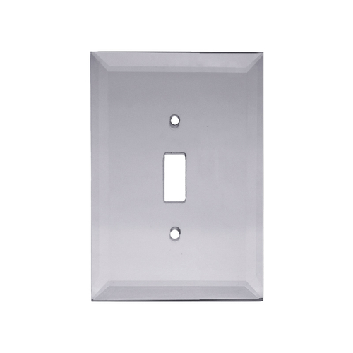 Gray Single Toggle Switch Glass Mirror Plate