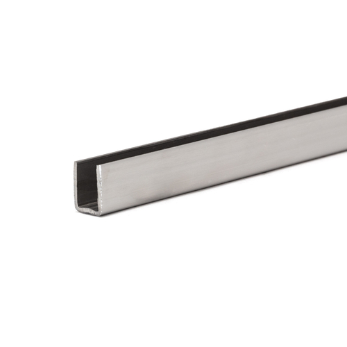 Radiused Back U-Channel 1/4" - 144" Length - Brushed Stainless