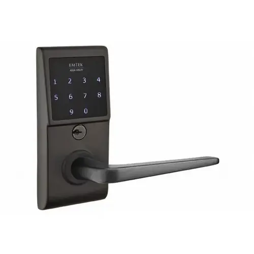 Athena Left Hand Emtouch Leverset Electronic Touchscreen Lock Flat Black Finish