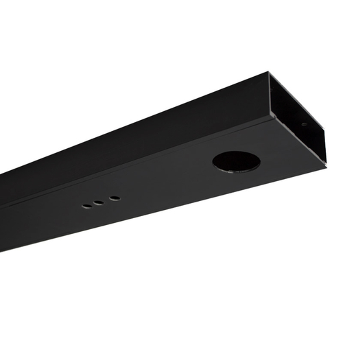 1-3/4" x 4" Header for Single Door 37" Length Pivot Point at 3-3/4" No Pocket/Flat Filler - Matte Black