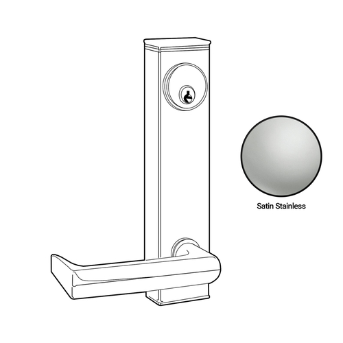 Adams Rite Lever Trim Square Handle LH - Satin Stainless