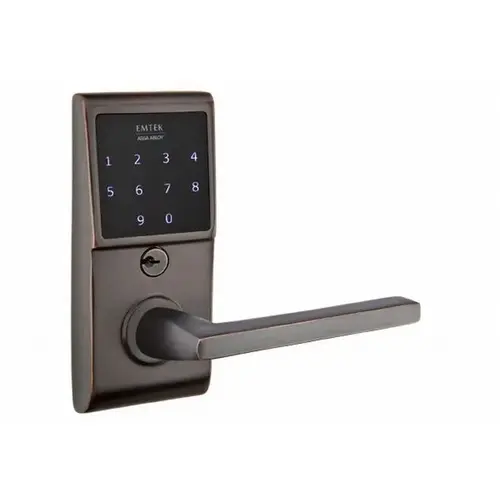 Helios Left Hand Emtouch Storeroom Leverset Electronic Touchscreen Lock Oil Rubbed Bronze Finish