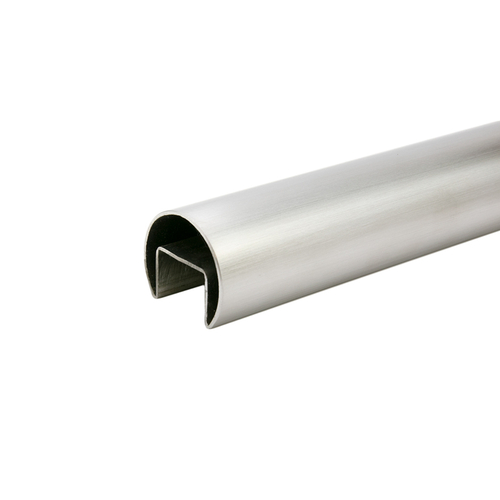 Roll Formed Cap Rail 1-1/2" Diameter - 120" Length - Brushed Stainless