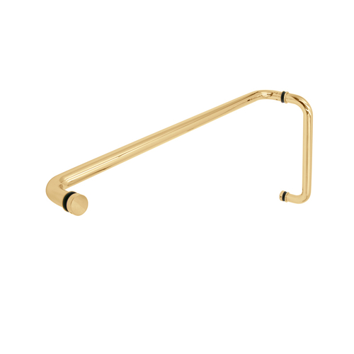 12" X 28" Push/Pull Combo - 1" Diameter Back-to-Back - Polished Brass