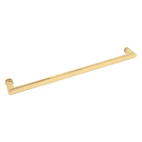 18" Single-Sided Round Tubing Towel Bar With Mitered Corners - Satin Brass