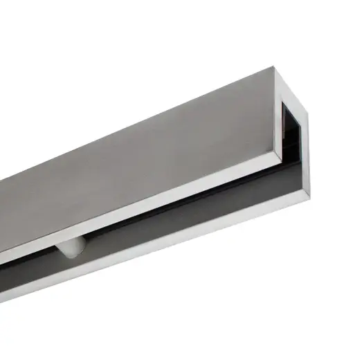 Custom Fabricated Smoke Baffle for 1/2" Glass - Brushed Stainless