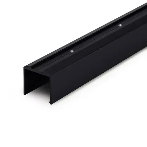 Pre Drilled Bottom Rail for Picket Infill - 241" Lengths - Matte Black