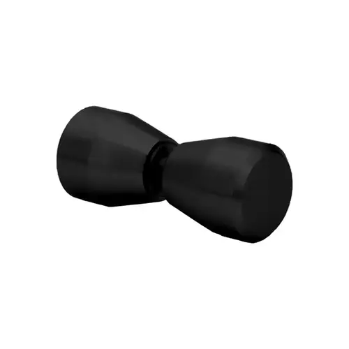 Tulip Shower Doorknob Back-to-Back for 1/4" to 1/2" Glass - Matte Black