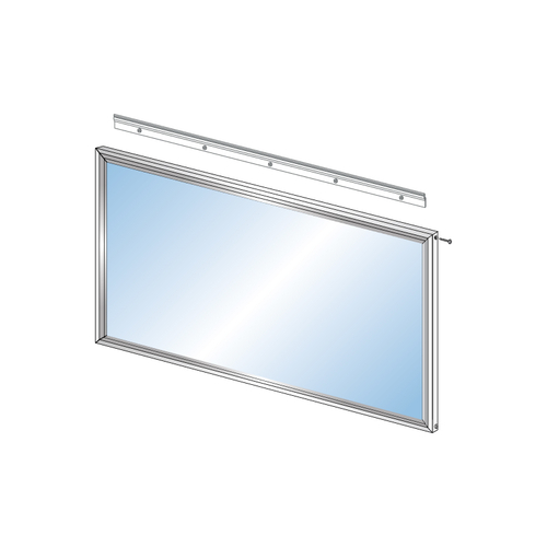 Custom Narrow Single Mirror Frame - Satin Anodized