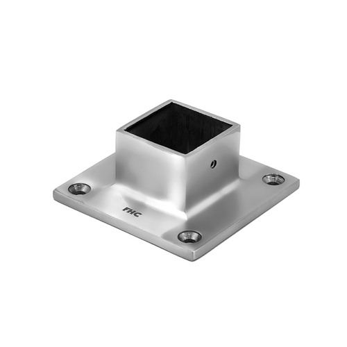 Square Full Flange 1-1/2" - Polished Stainless