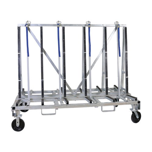 Heavy Duty 82" Double Sided Glass Transport Rack - 4000-Lb Capacity