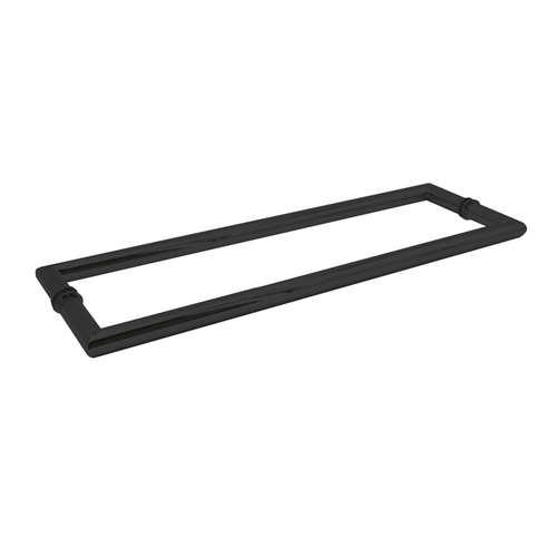 18" x 18" Back-to-Back Mitered Towel Bar - Matte Black