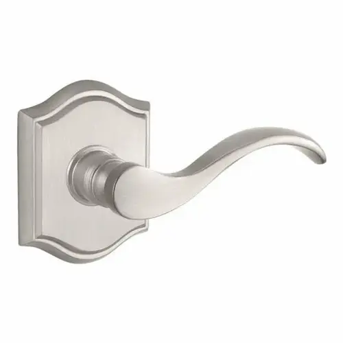 Entry Curved Lever and Traditional Arch Rose with 6AL Latch and Dual Strike Satin Nickel Finish